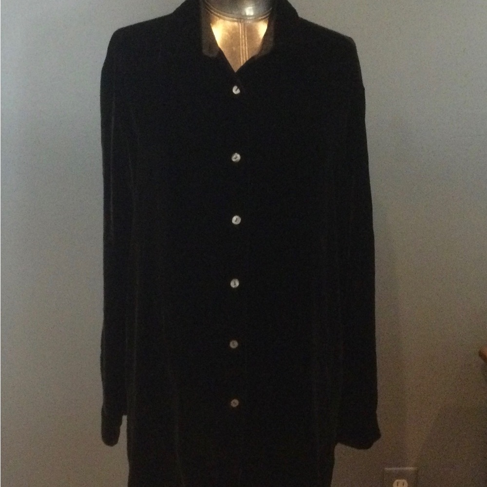 Lord & Taylor Black Velvet Tunic